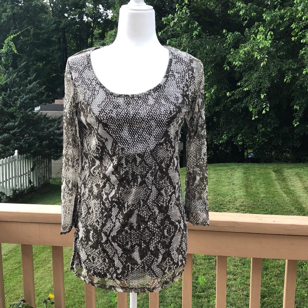 NWT INC snakeprint blouse